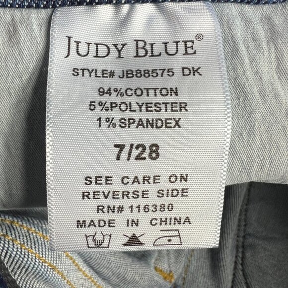 Judy Blue Jeans Women's 29x29* Straight High Rise Dark Blue Stretch Denim Tag 28 - Picture 8 of 16